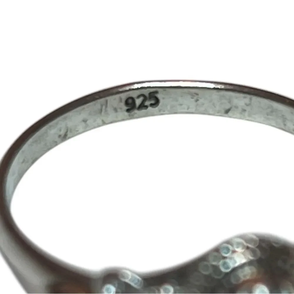 Elegant Sterling Silver and Blue Topaz Gemstone Ring Size 10